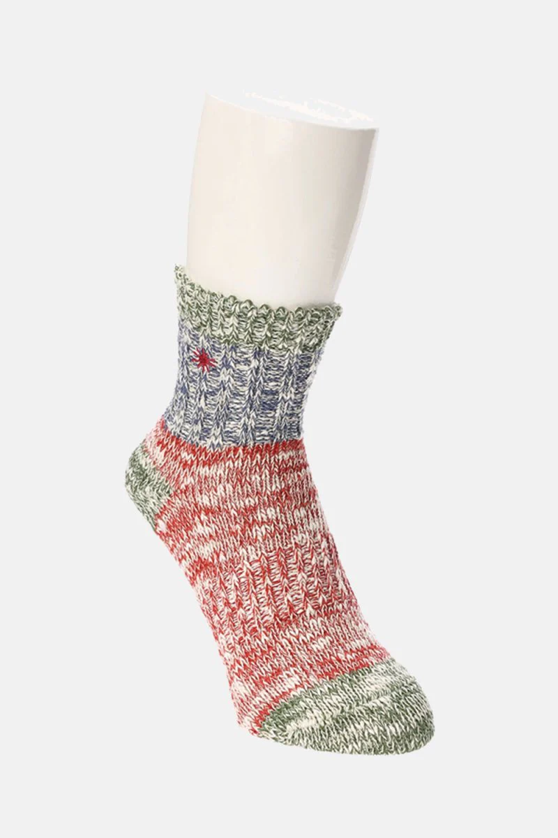 Anonymous Ism Gohemp Slub Quarter Socks (Red)