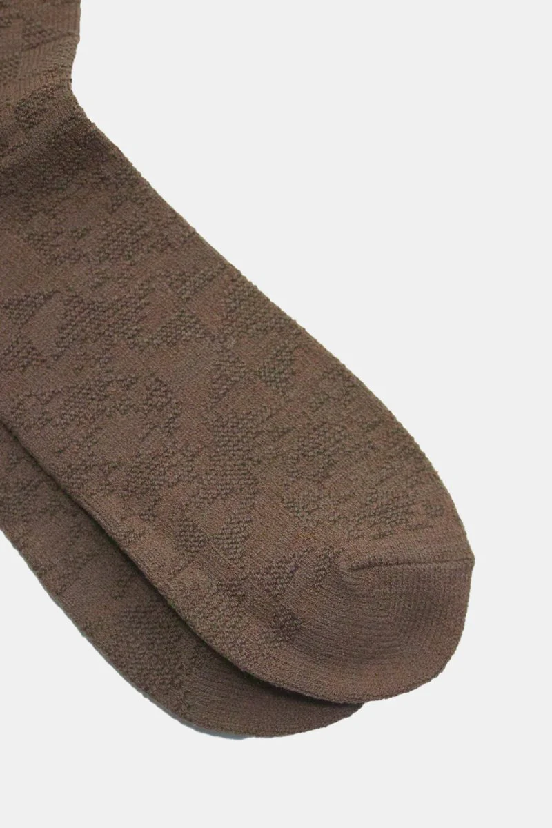 Anonymous Ism Quilt Knit Crew Socks (Khaki) - Image 2