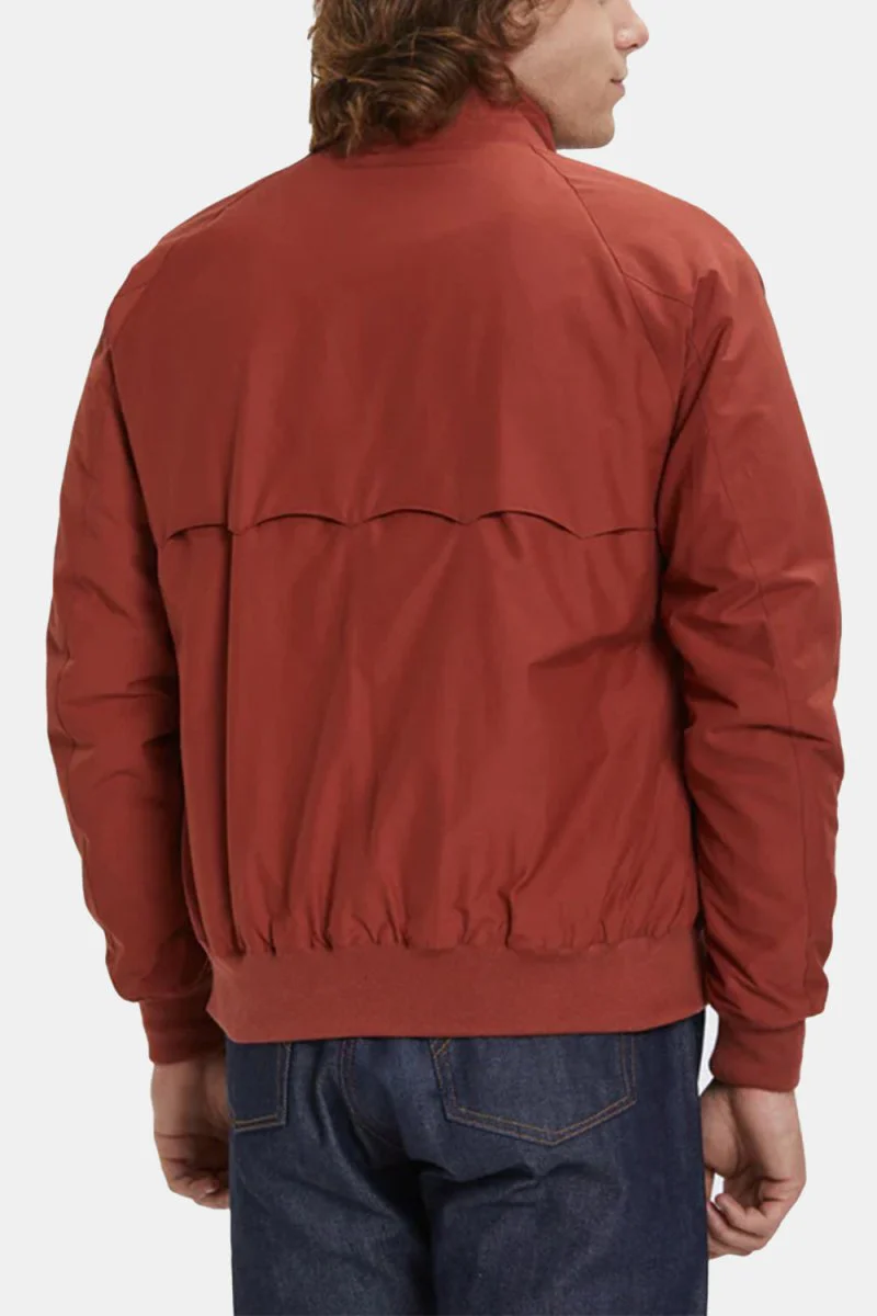 Baracuta G9 Classic Cotton-Blend Harrington Jacket (Brick Red) - Image 2