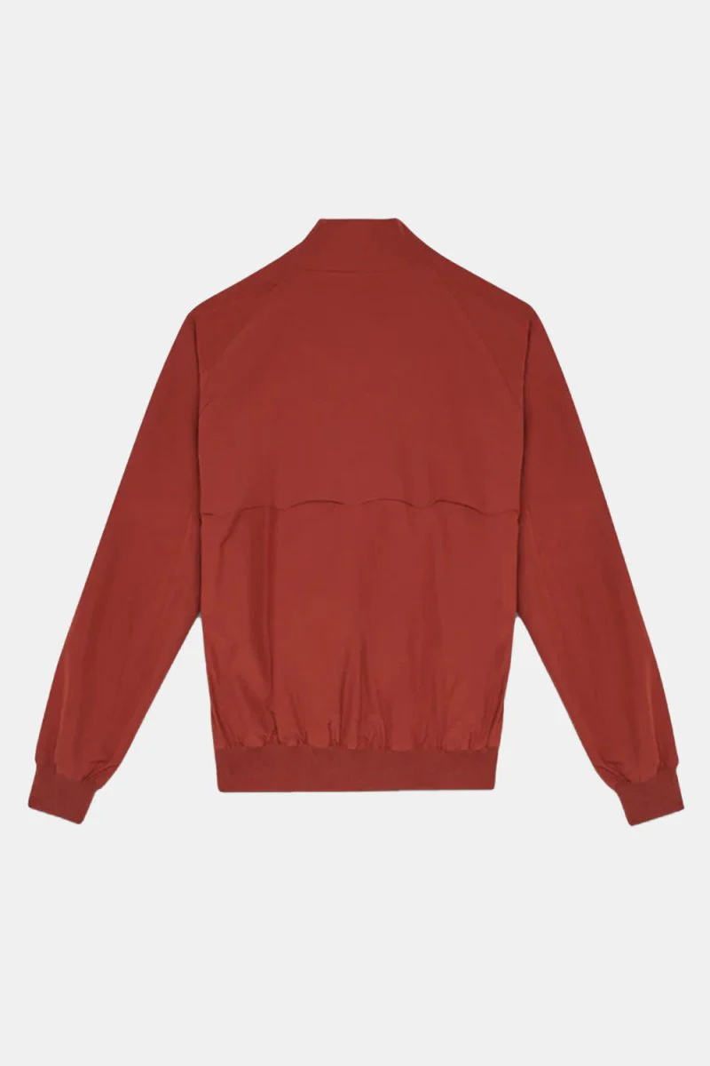 Baracuta G9 Classic Cotton-Blend Harrington Jacket (Brick Red) - Image 4