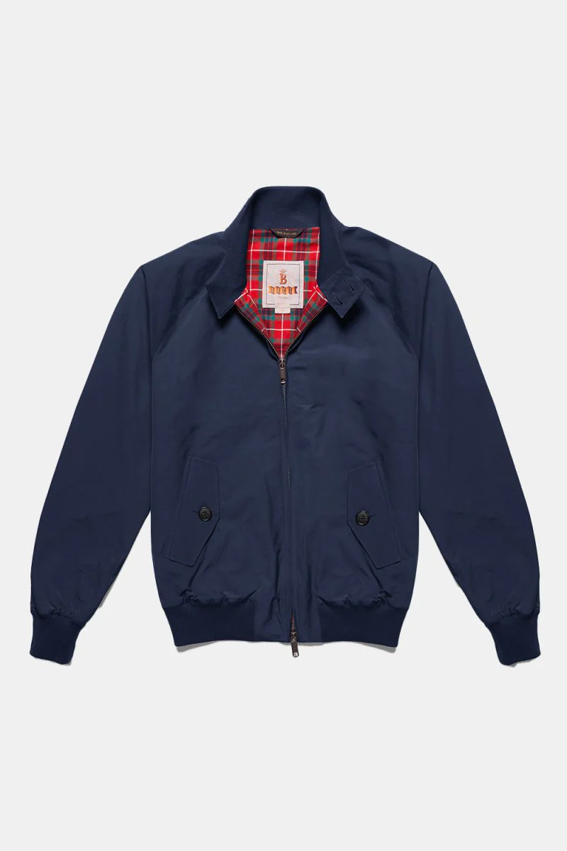 Baracuta G9 Classic Cotton-Blend Harrington Jacket (Classic Navy) - Image 3