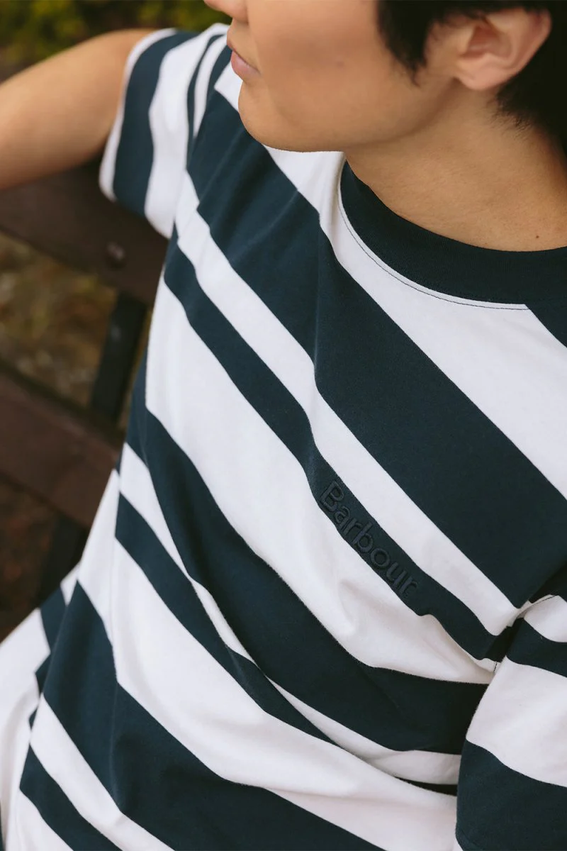 Barbour Friars Stripe T-Shirt (Navy) - Image 2