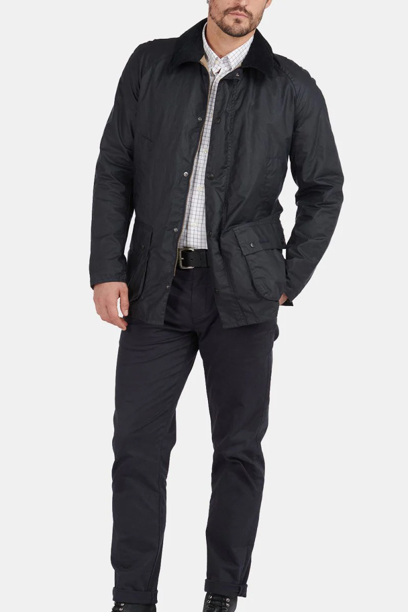 Barbour Lightweight Ashby Waxed Jacket (Royal Navy) - Image 5