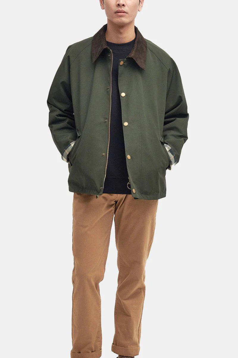 Barbour Oversized Reversible Transport Jacket (Sage) - Image 4