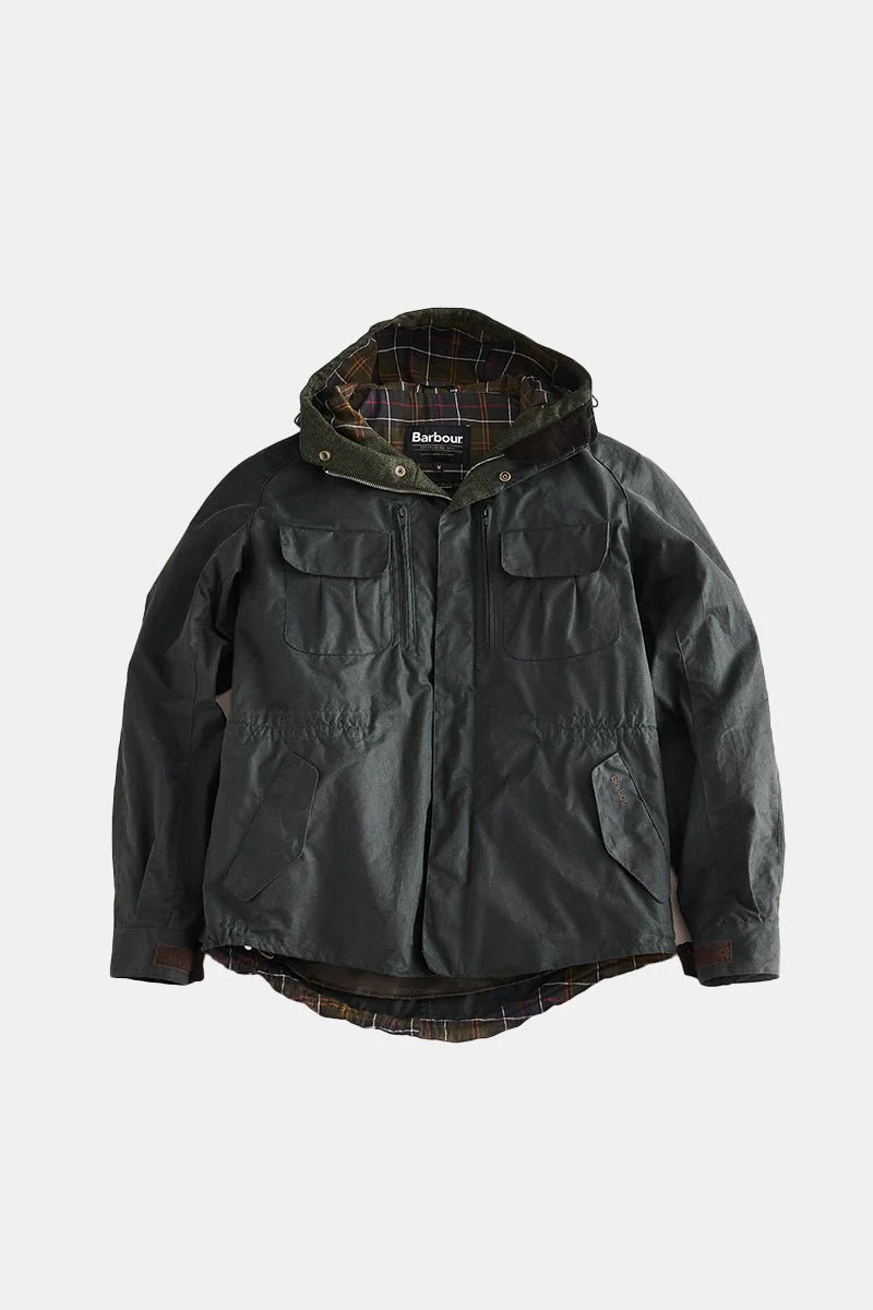 Barbour x TO KI TO Bicycle Wax Jacket (Sage) - Image 2