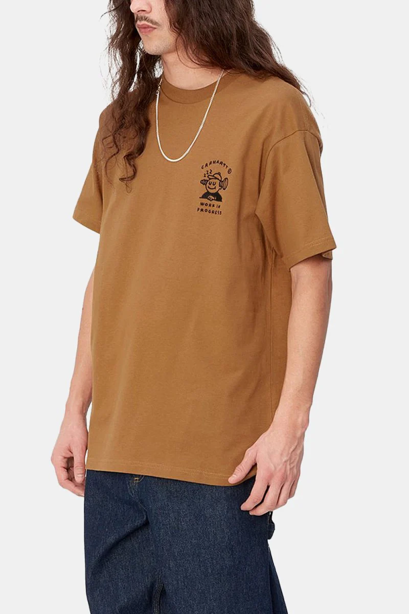 Carhartt WIP Short Sleeve Icons T-Shirt (Hamilton Brown/Black) - Image 2
