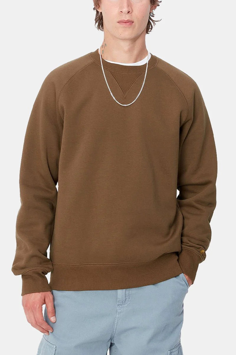 Carhartt WIP Chase Sweatshirt (Chocolate/Gold)