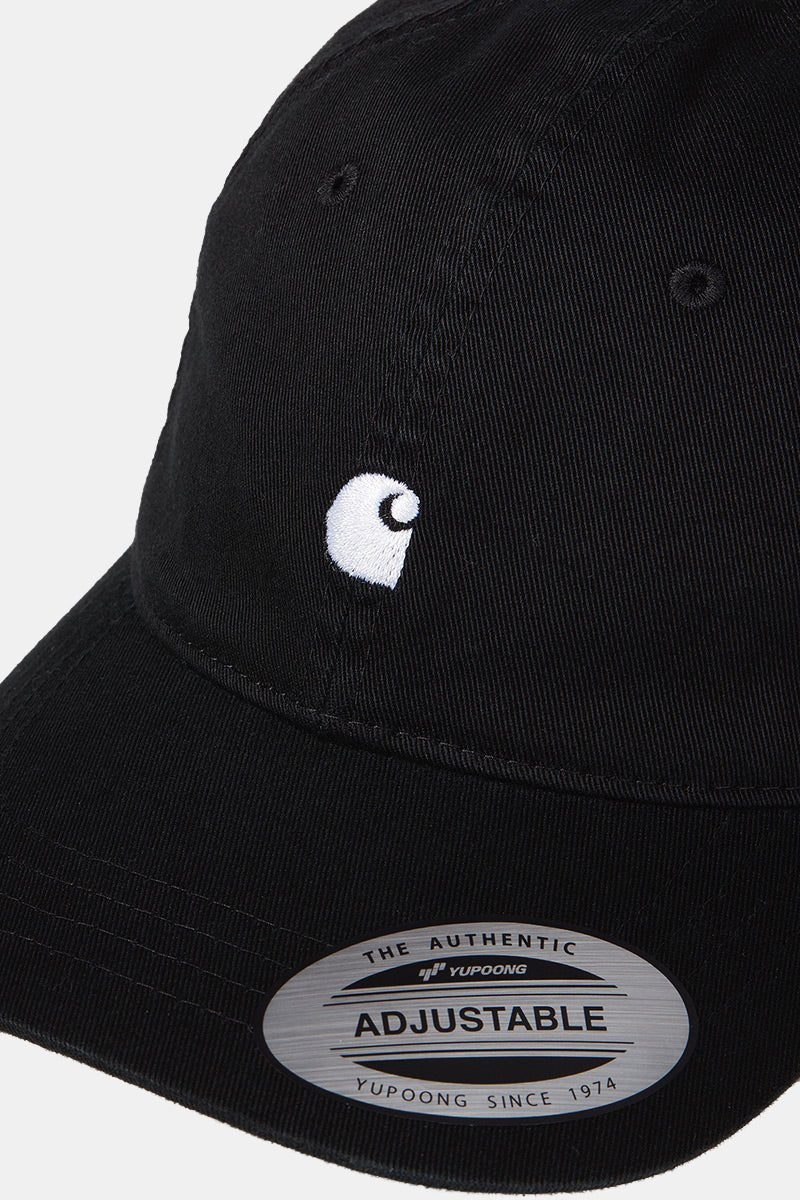 Carhartt WIP Madison Logo Cap (Black/White) - Image 3