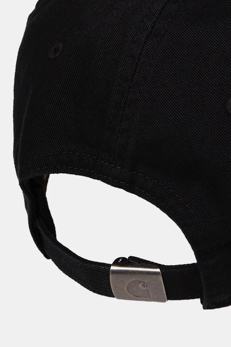 Carhartt WIP Madison Logo Cap (Black/White) - Image 4