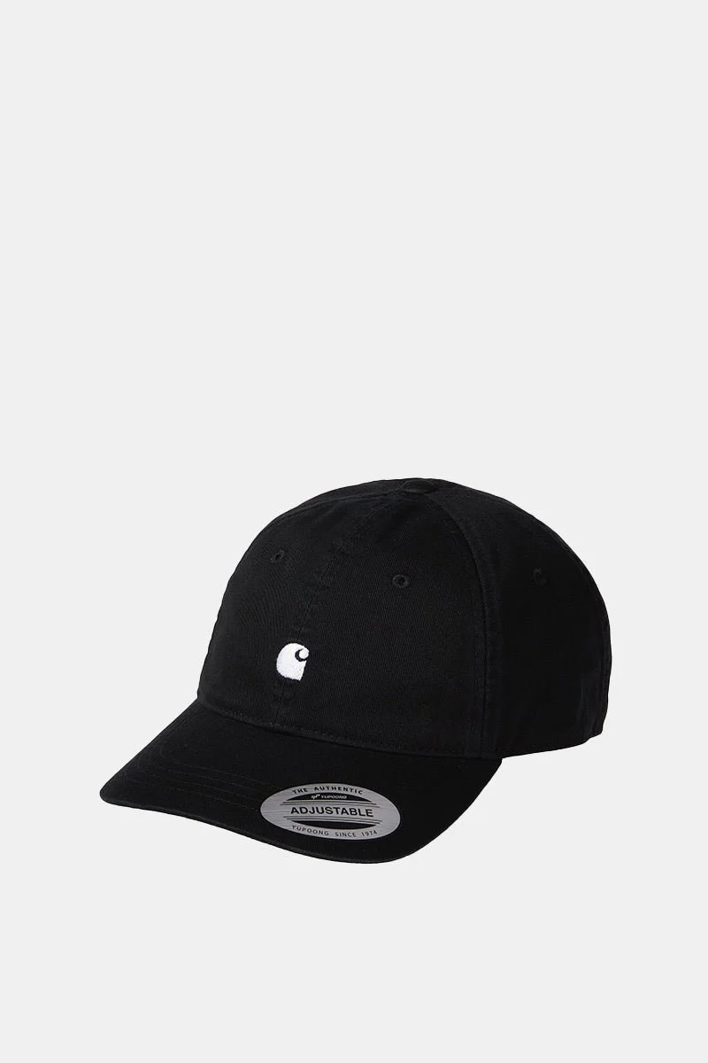 Carhartt WIP Madison Logo Cap (Black/White) - Image 5