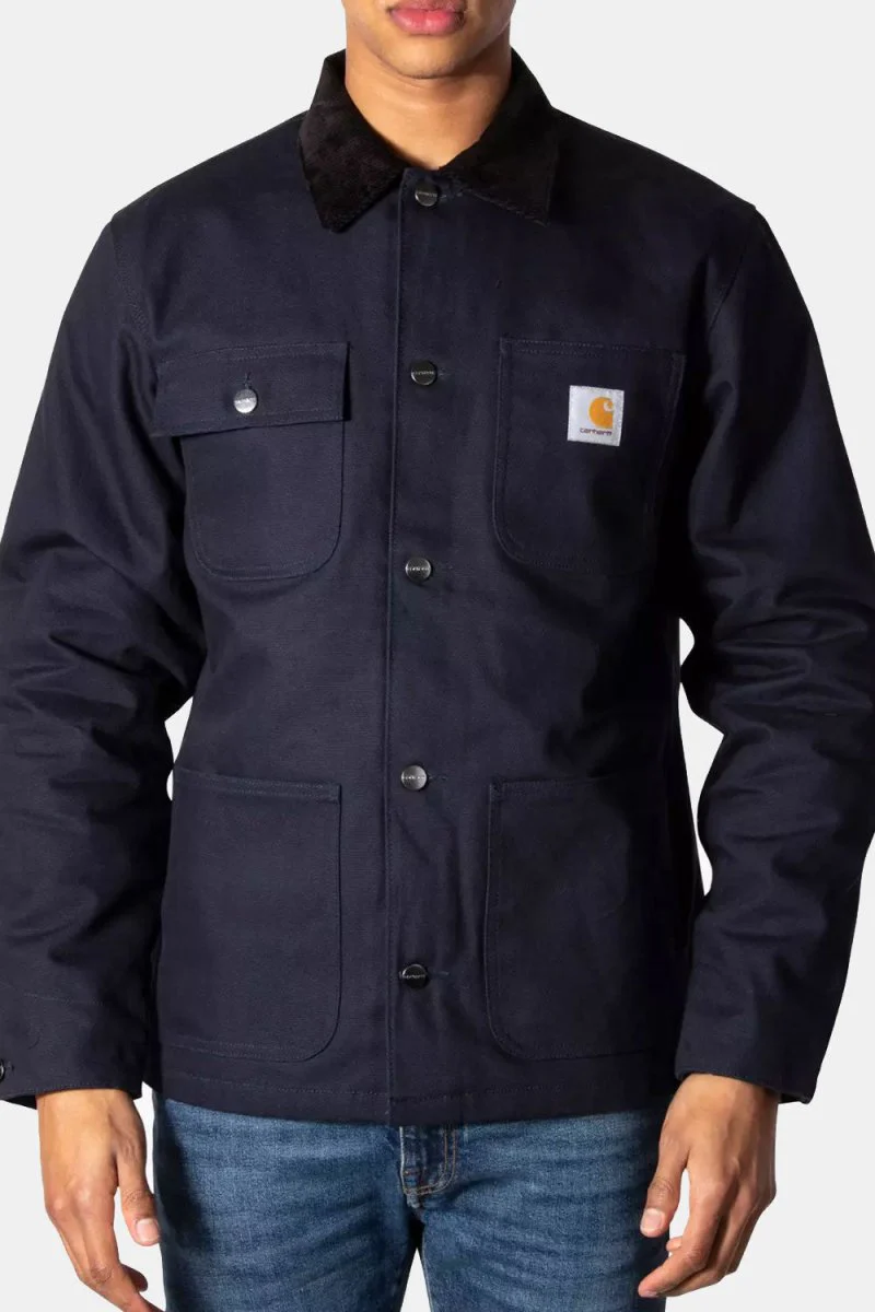 Carhartt WIP Michigan Organic Cotton Rigid Jacket (Dark Navy & Black)