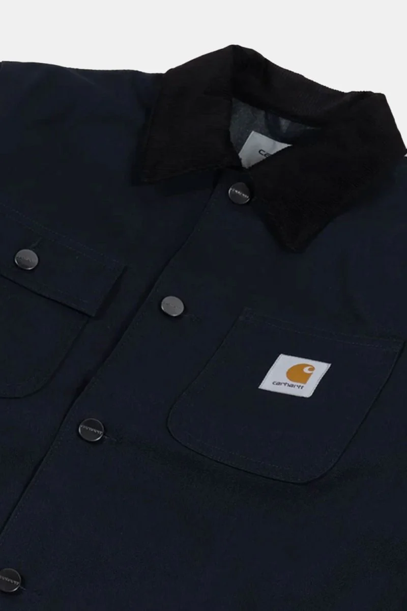 Carhartt WIP Michigan Organic Cotton Rigid Jacket (Dark Navy & Black) - Image 4