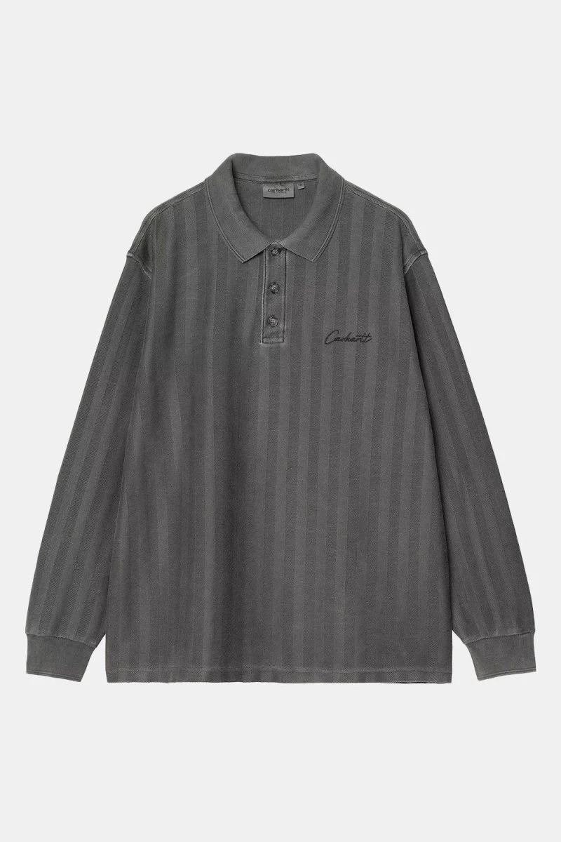 Carhartt WIP Morrison Rugby Shirt (Black Pigment) - Image 5