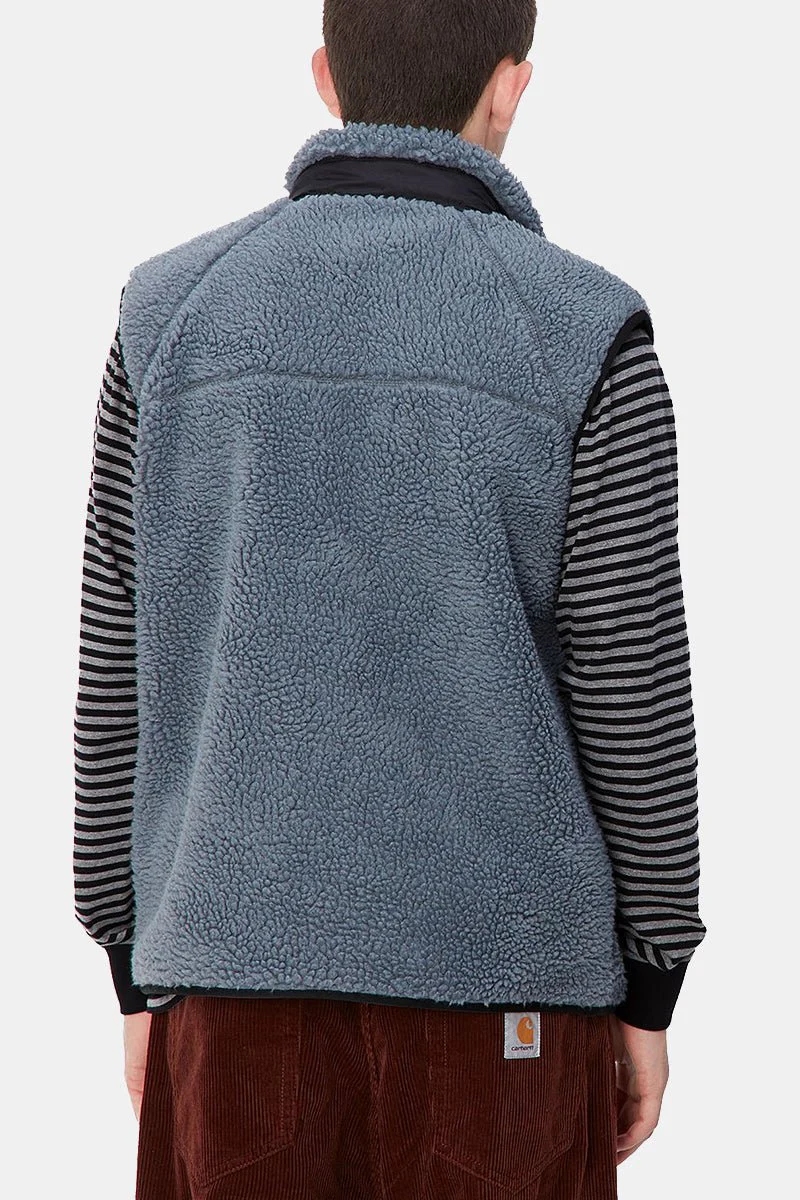 Carhartt WIP Prentis Vest Liner Fleece (Dove Grey/Black) - Image 3