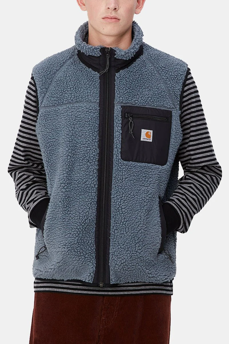 Carhartt WIP Prentis Vest Liner Fleece (Dove Grey/Black) - Image 4