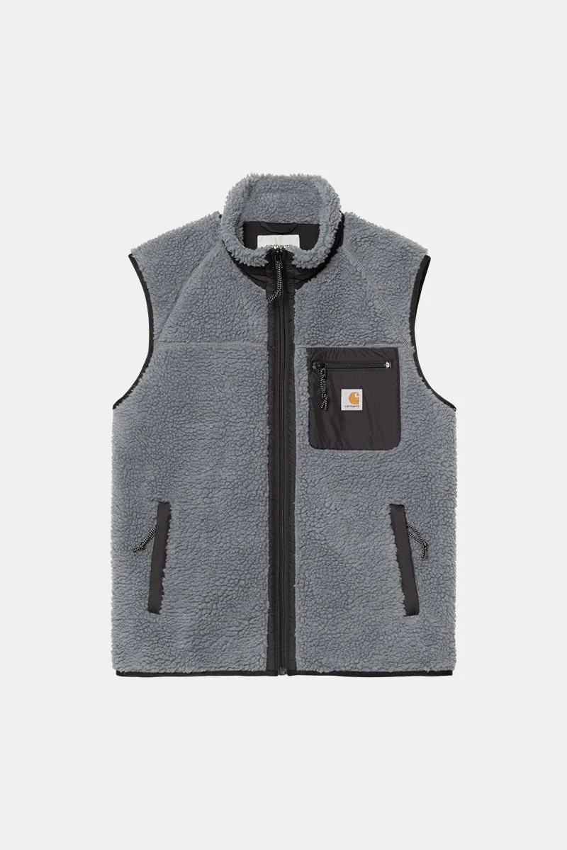 Carhartt WIP Prentis Vest Liner Fleece (Dove Grey/Black) - Image 5