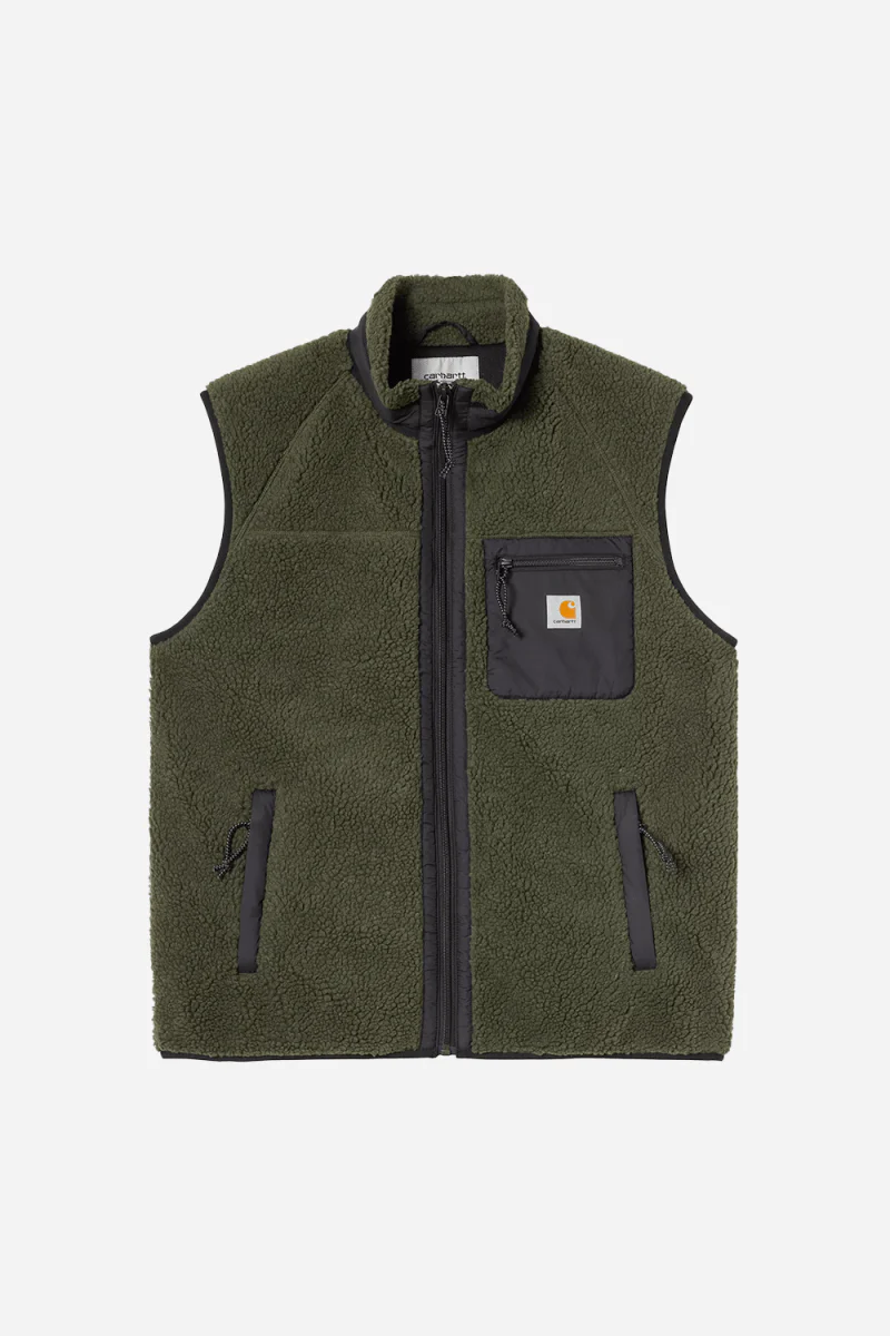 Carhartt WIP Prentis Vest Liner Fleece (Opuntia/Black) - Image 2