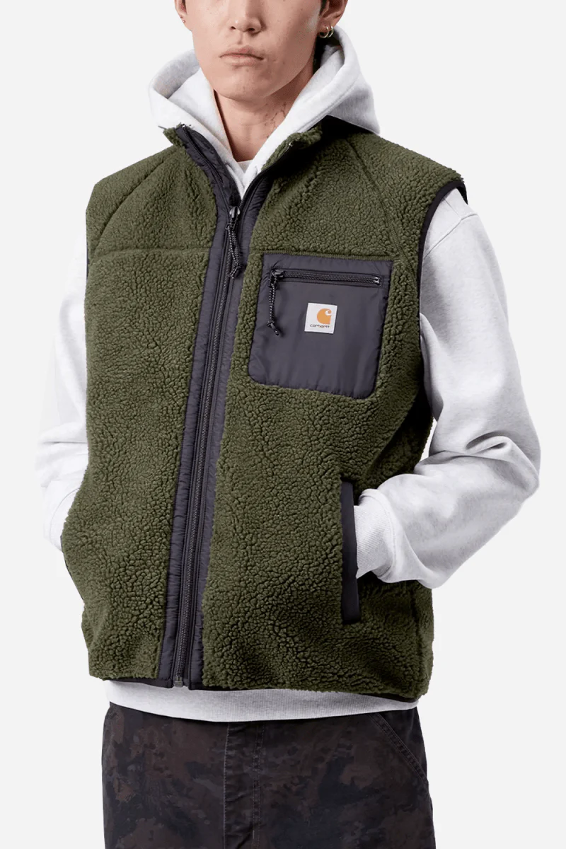 Carhartt WIP Prentis Vest Liner Fleece (Opuntia/Black) - Image 4