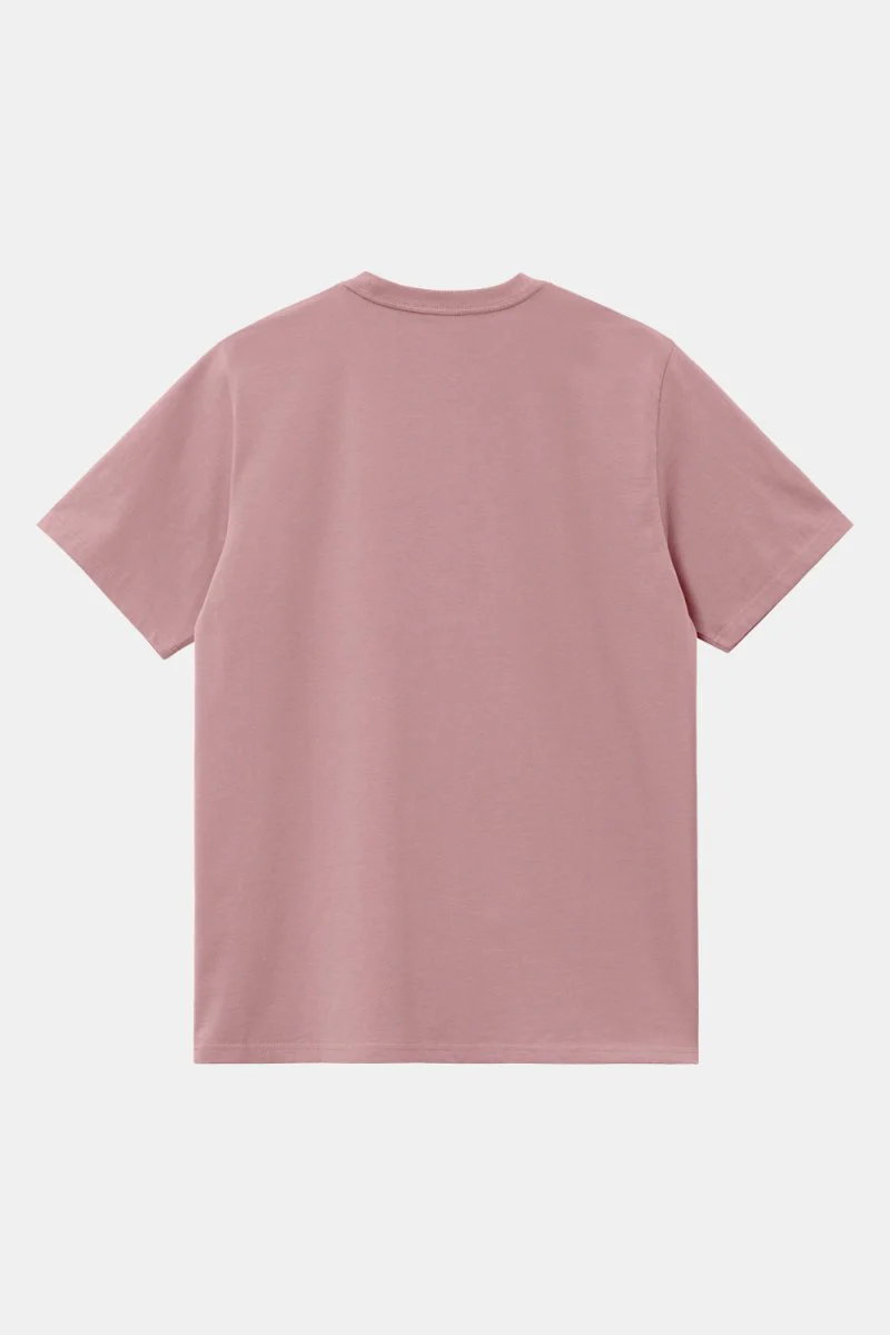 Carhartt WIP Short Sleeve Chase T-Shirt (Glassy Pink/Gold) - Image 4