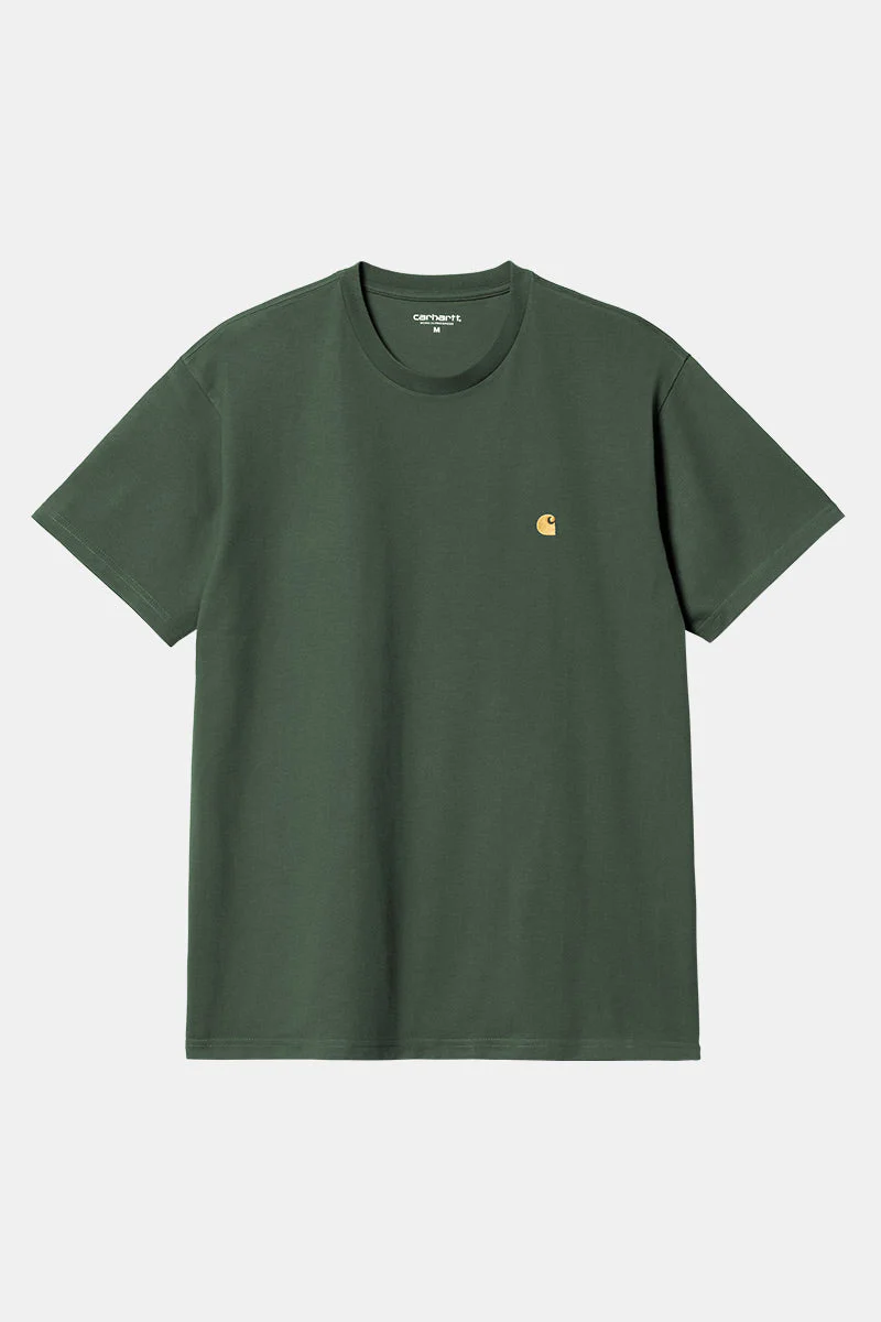 Carhartt WIP Short Sleeve Chase T-Shirt (Sycamore/Gold)