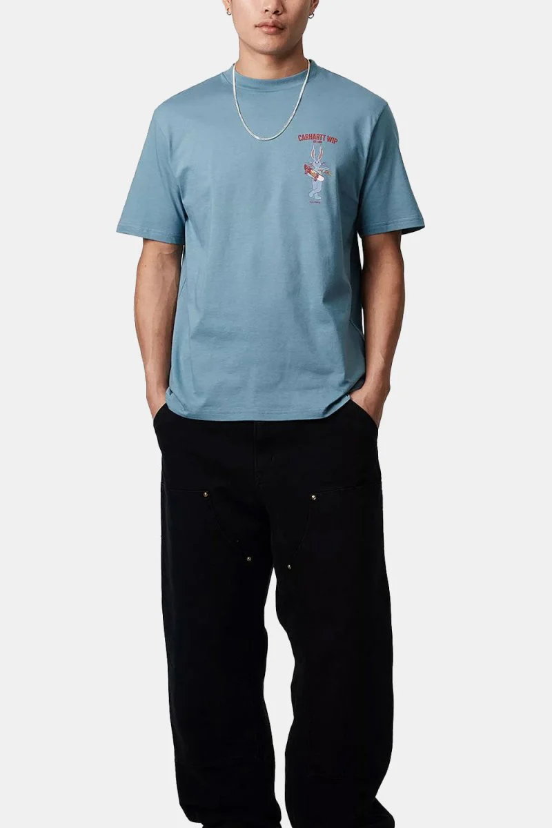 Carhartt WIP Short Sleeve Old Friend T-Shirt (Clay Blue) - Image 5