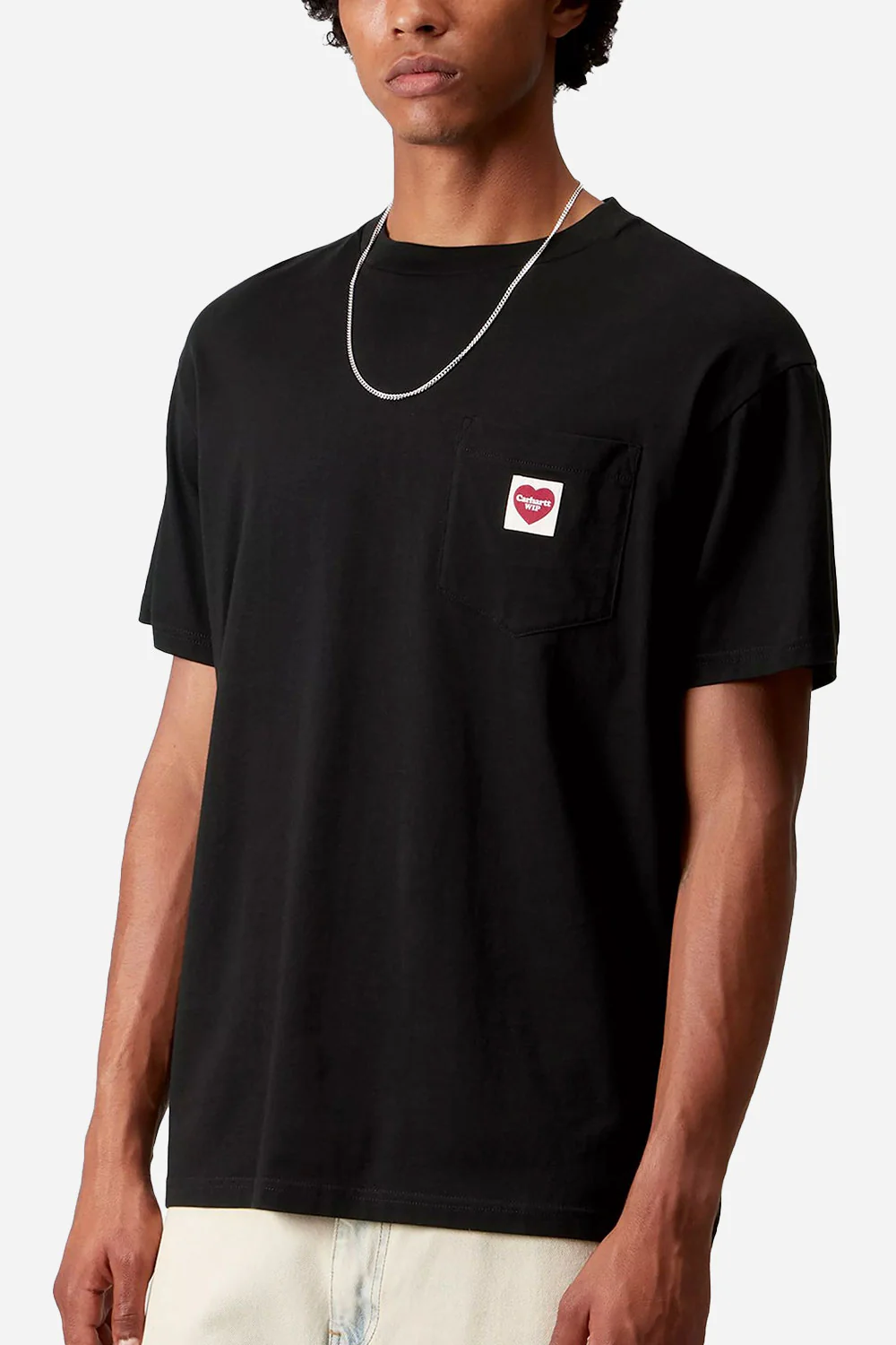 Carhartt WIP Short Sleeve Pocket Heart T-Shirt (Black/Red)