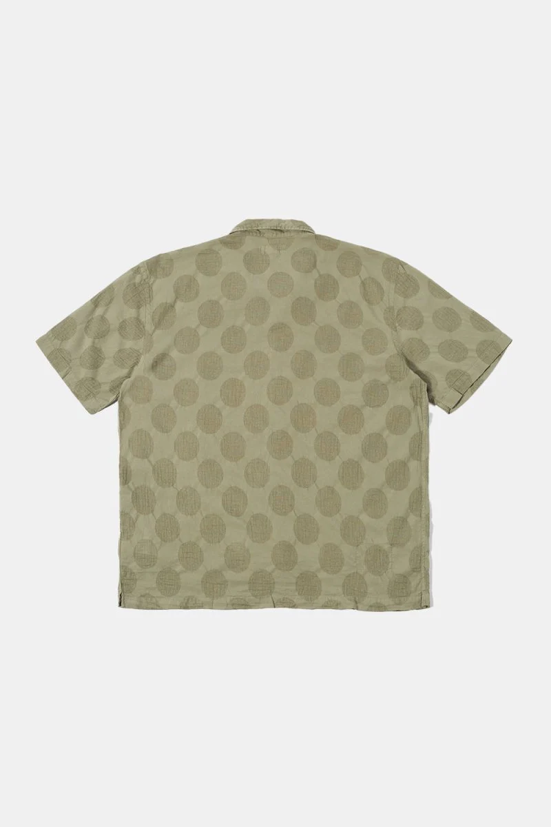 Universal Works Dot Cotton Road Shirt (Light Olive) - Image 5