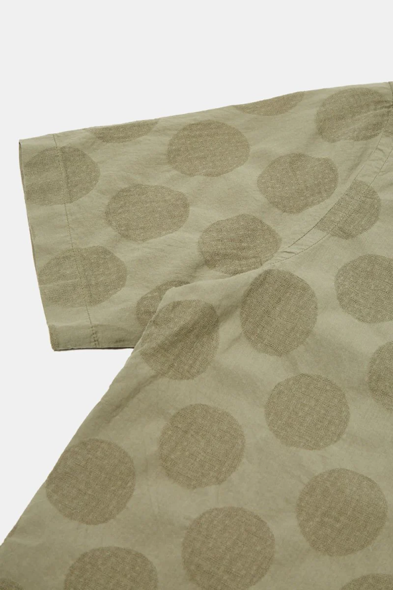 Universal Works Dot Cotton Road Shirt (Light Olive) - Image 7