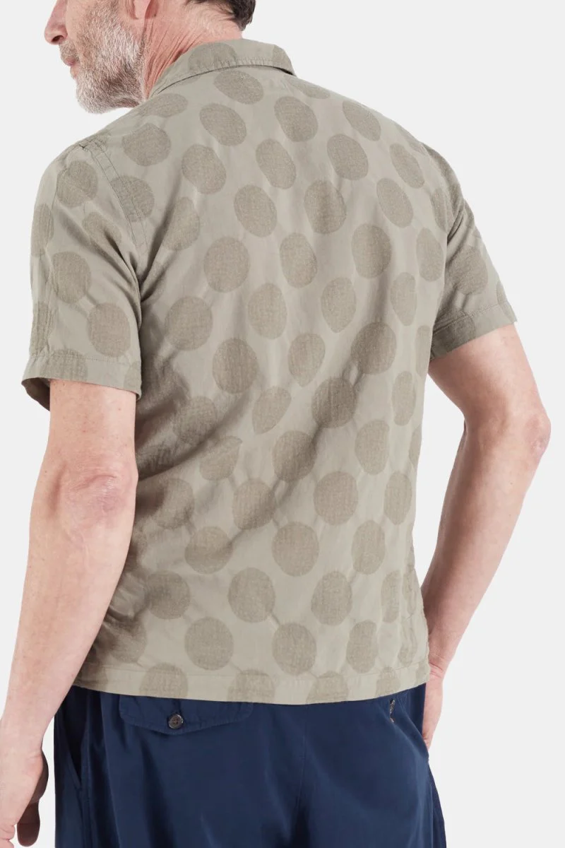 Universal Works Dot Cotton Road Shirt (Light Olive) - Image 8
