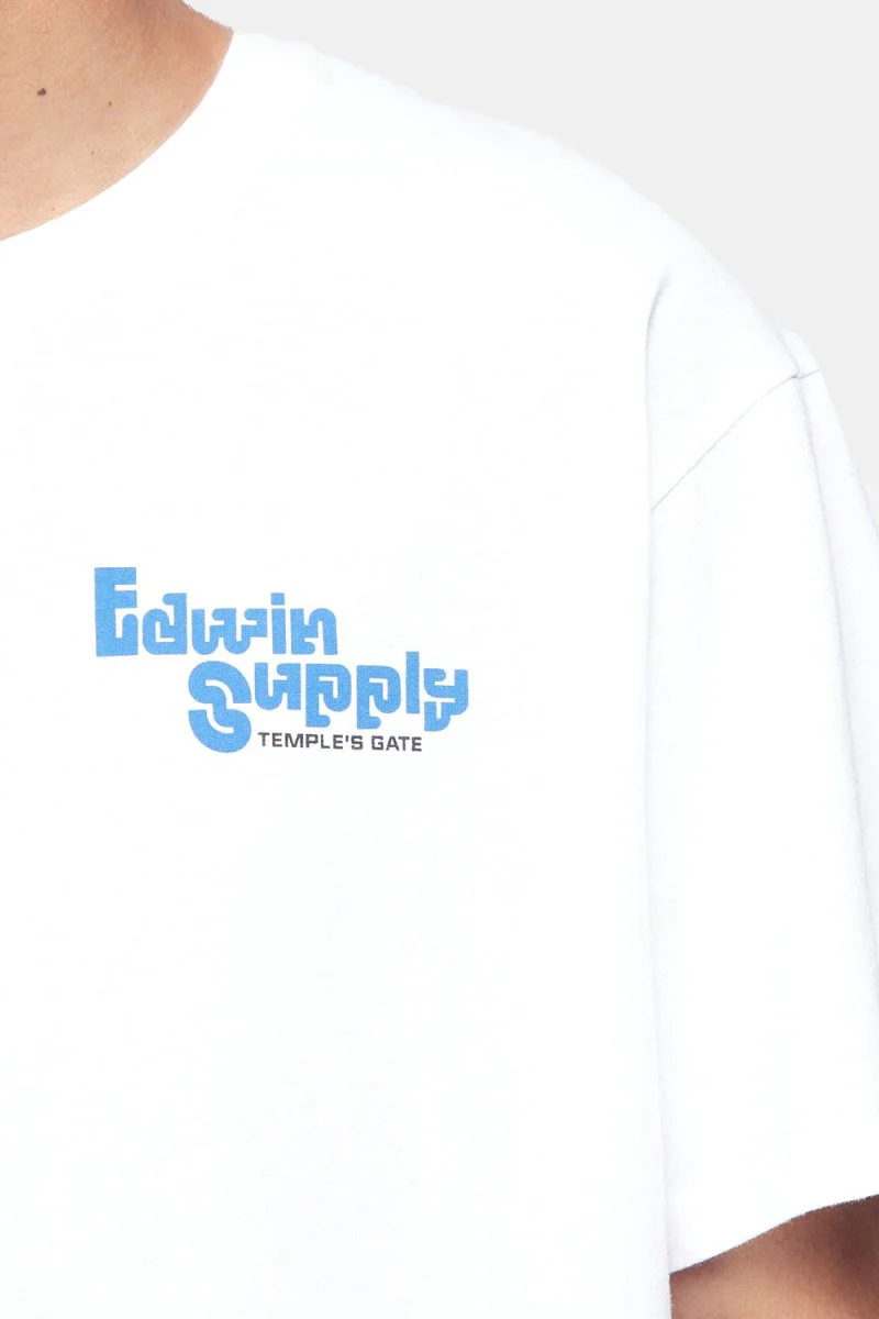 Edwin Temple's Gate T-Shirt (White Garment Wash) - Image 7