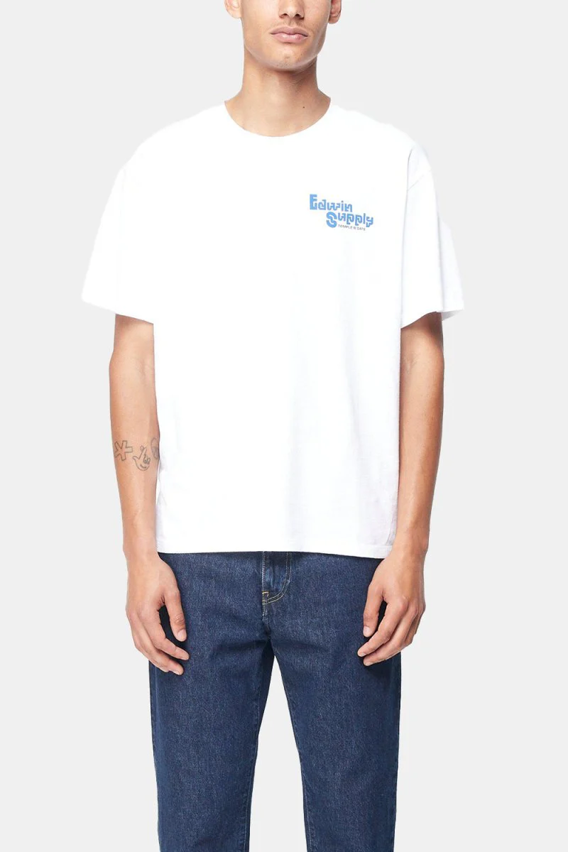 Edwin Temple's Gate T-Shirt (White Garment Wash) - Image 8
