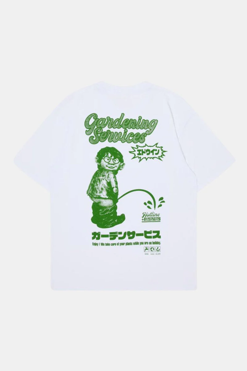 Edwin Gardening Services T-Shirt (White) - Image 4