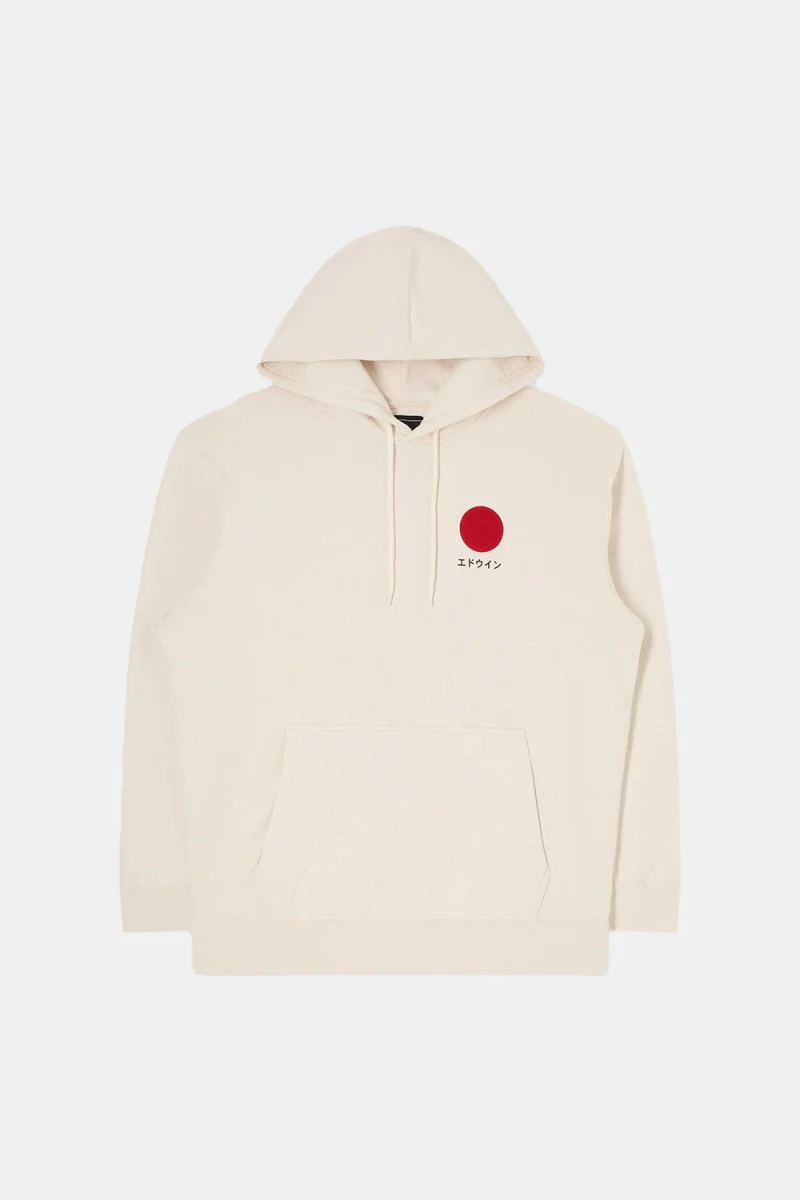 Edwin Japanese Sun Hooded Sweatshirt (Whisper White) - Image 3