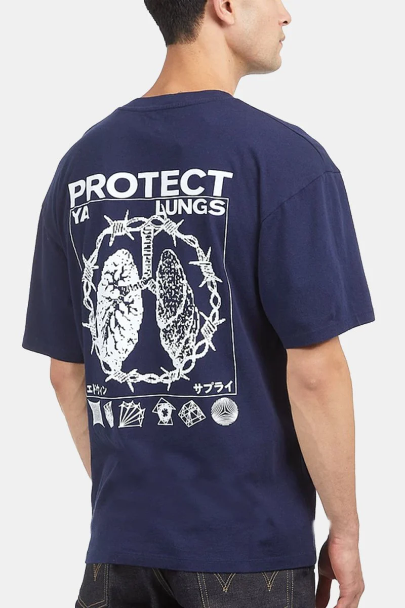 Edwin Protect Ya Lungs T-Shirt (Maritime) - Image 2