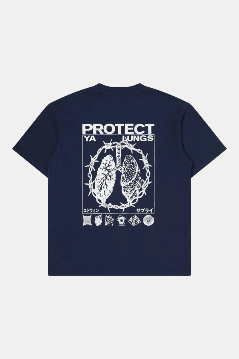 Edwin Protect Ya Lungs T-Shirt (Maritime) - Image 3