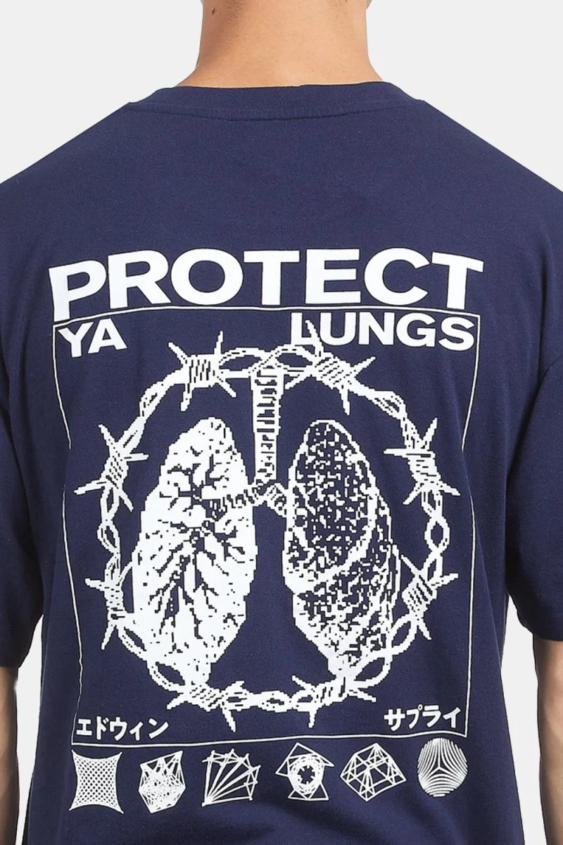 Edwin Protect Ya Lungs T-Shirt (Maritime) - Image 5