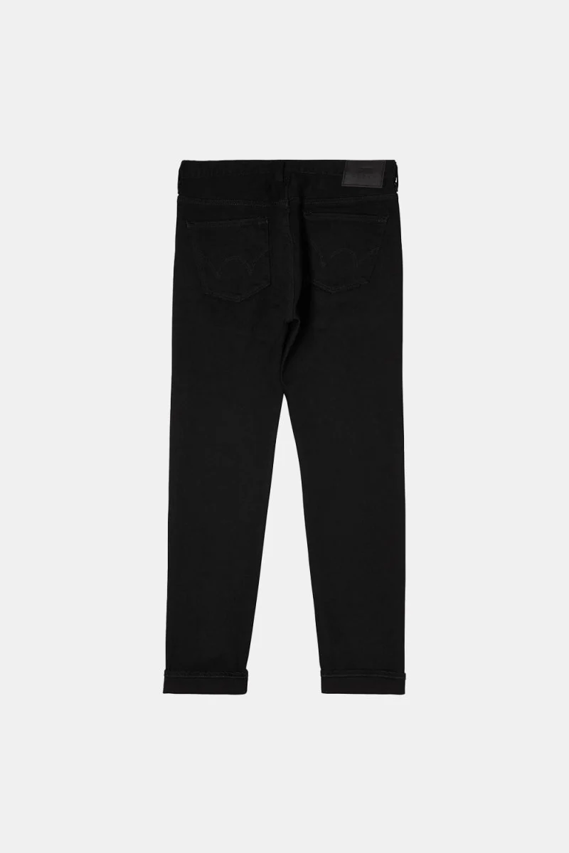 Edwin Slim Tapered Kaihara Black Rinsed Jeans (Green & White Selvage) - Image 5