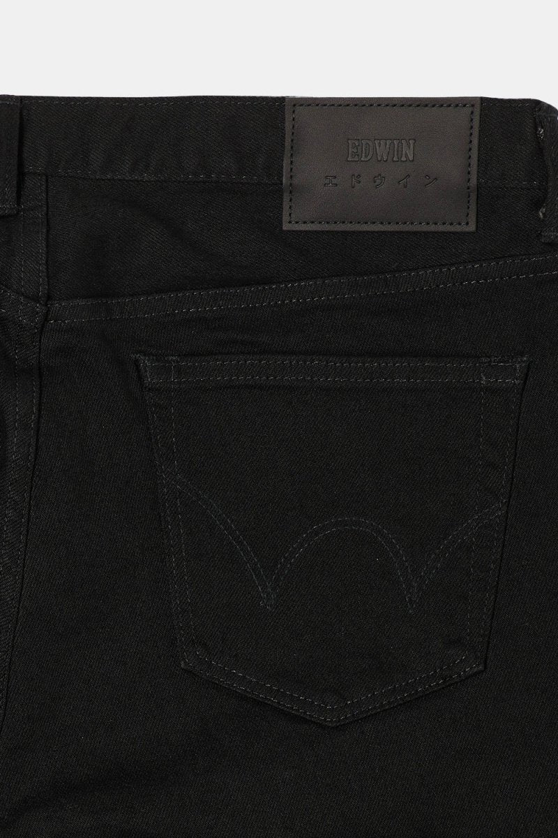 Edwin Slim Tapered Kaihara Black Rinsed Jeans (Green & White Selvage) - Image 7