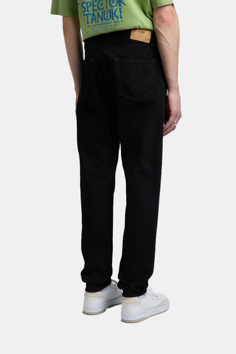 Edwin Regular Tapered Kaihara Unwashed Jeans (Black) - Image 3