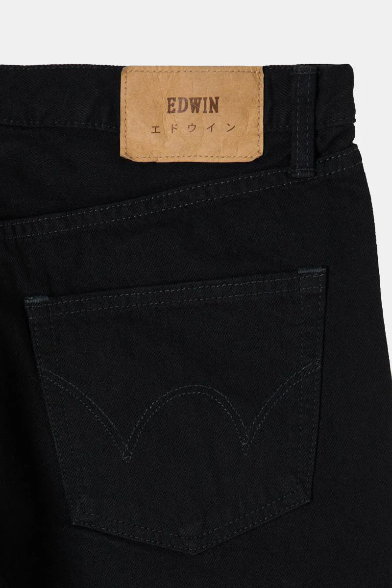 Edwin Regular Tapered Kaihara Unwashed Jeans (Black) - Image 4