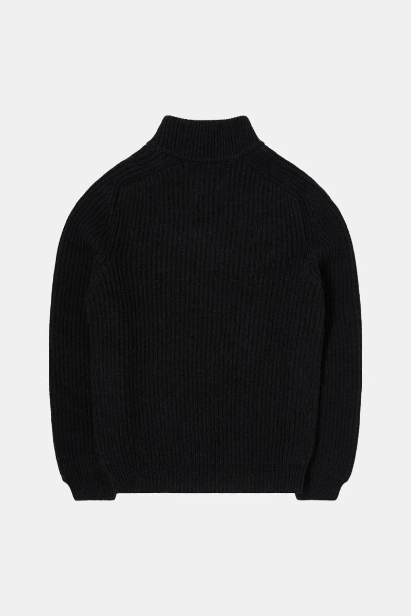 Edwin Roni High Collar Sweatshirt (Black) - Image 2