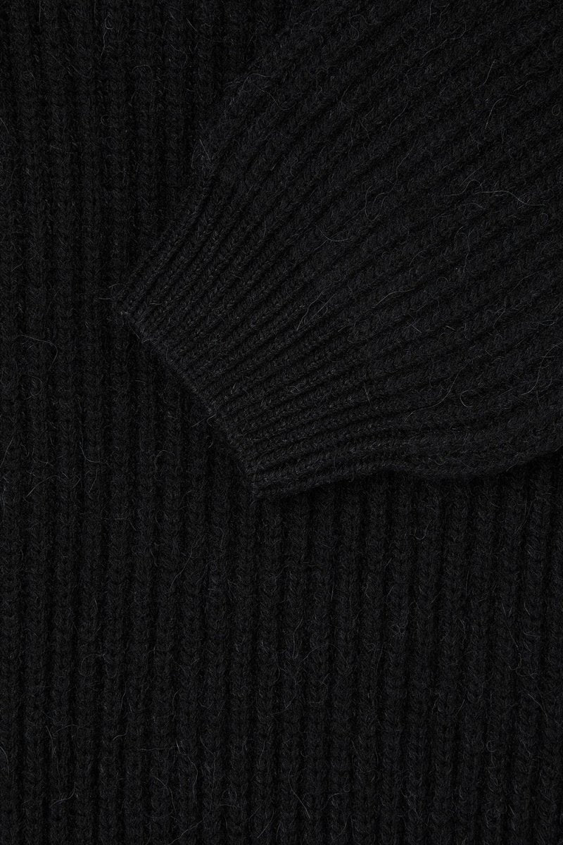 Edwin Roni High Collar Sweatshirt (Black) - Image 5