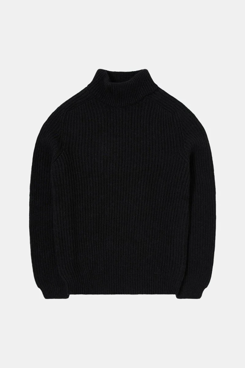 Edwin Roni High Collar Sweatshirt (Black) - Image 6