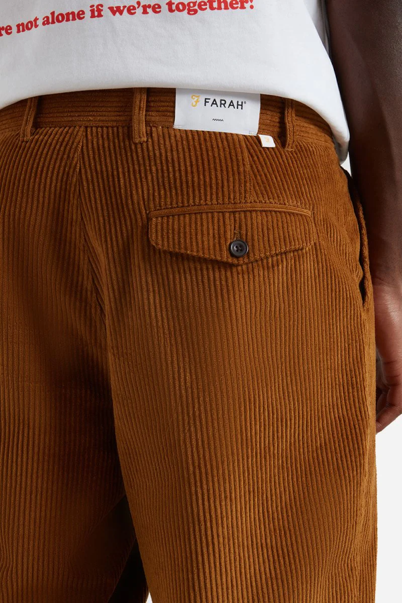 Farah Adam Archive Twin Pleat Trousers (Rich Tobacco) - Image 2