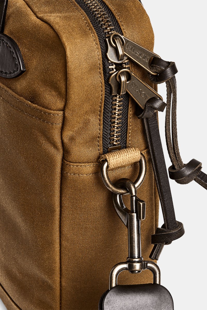 Filson Tin Cloth Compact Briefcase (Dark Tan) - Image 3