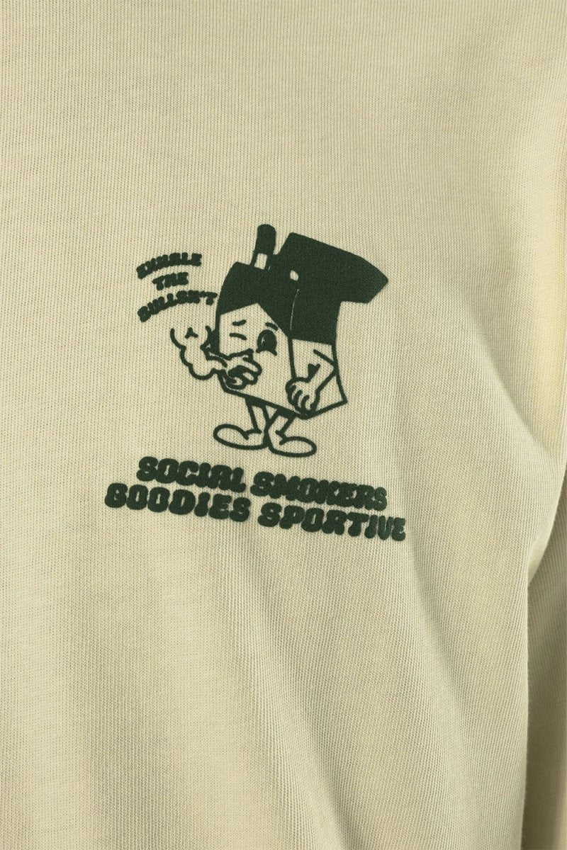 Goodies Sportive Social Smokers T-Shirt (Butter) - Image 4