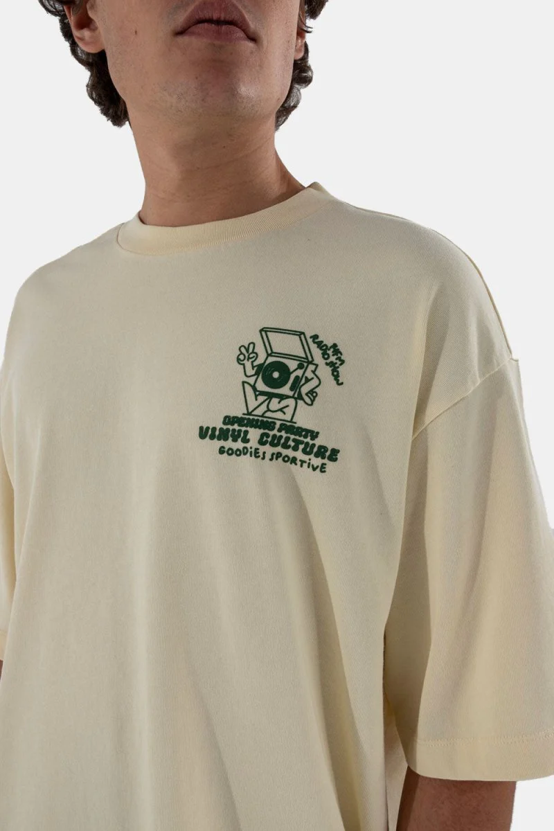 Goodies Sportive Vinyl Culture T-Shirt (Ecru)