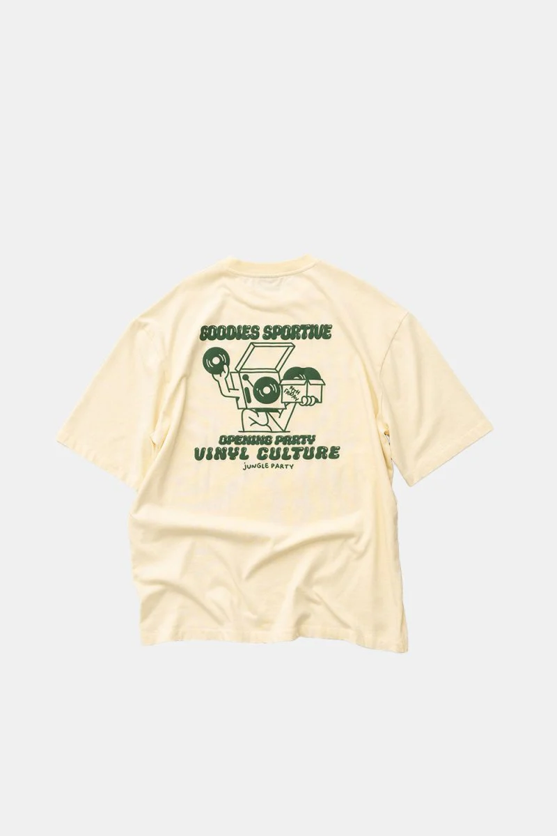 Goodies Sportive Vinyl Culture T-Shirt (Ecru) - Image 3