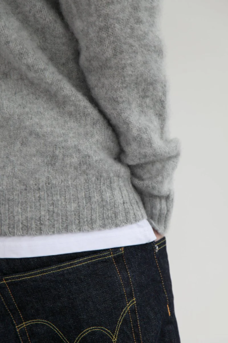 Half Dozen Shaggy Double-Brushed High Neck Crew (Silver Grey) - Image 14