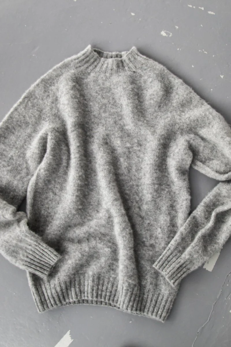 Half Dozen Shaggy Double-Brushed High Neck Crew (Silver Grey) - Image 19